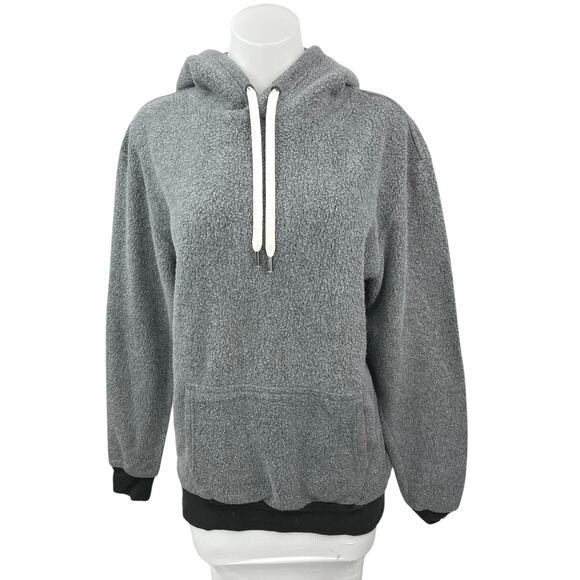 Feat Women's Grey Inside Out Fleece Hoodie Hooded Sweatshirt Sweater Top Size S - Picture 1 of 5